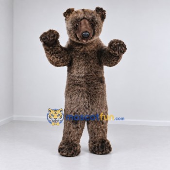 Custom Gray Brown Bear Mascot Costume Adult Full Body Suit for Wildlife Events Custom Gray Brown Bear Mascot Costume Adult Full Body Suit for Wildlife Events
