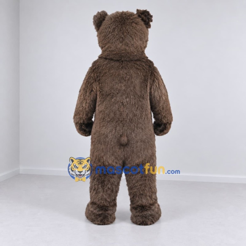 Custom Gray Brown Bear Mascot Costume Adult Full Body Suit for Wildlife Events Custom Gray Brown Bear Mascot Costume Adult Full Body Suit for Wildlife Events
