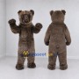 Custom Gray Brown Bear Mascot Costume Adult Full Body Suit for Wildlife Events