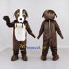 Custom Brown and White Rescue Dog Mascot Costume Adult Full Body Suit for Safety Events Custom Brown and White Rescue Dog Mascot Costume Adult Full Body Suit for Safety Events