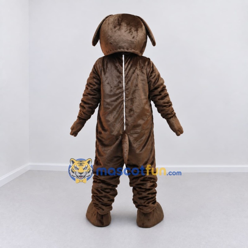 Custom Brown and White Rescue Dog Mascot Costume Adult Full Body Suit for Safety Events Custom Brown and White Rescue Dog Mascot Costume Adult Full Body Suit for Safety Events