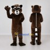Custom Brown Black and White Raccoon Mascot Costume Adult Full Body Suit for Wildlife Events