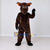 Custom Dark Brown and Orange Bull Mascot Costume Adult Full Body Suit for Farm Events Custom Dark Brown and Orange Bull Mascot Costume Adult Full Body Suit for Farm Events