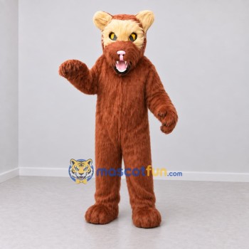 Custom Reddish Brown and Tan Wildcat Mascot Costume Adult Full Body Suit for Wildlife Events Custom Reddish Brown and Tan Wildcat Mascot Costume Adult Full Body Suit for Wildlife Events
