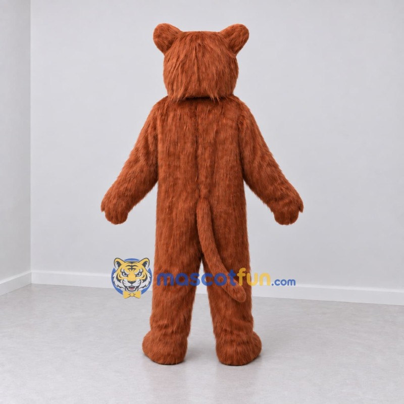 Custom Reddish Brown and Tan Wildcat Mascot Costume Adult Full Body Suit for Wildlife Events Custom Reddish Brown and Tan Wildcat Mascot Costume Adult Full Body Suit for Wildlife Events