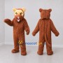 Custom Reddish Brown and Tan Wildcat Mascot Costume Adult Full Body Suit for Wildlife Events
