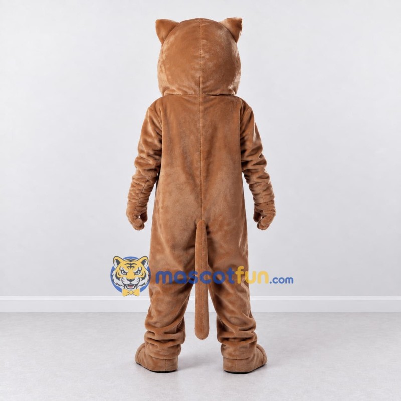 Custom Tan and White Wildcat Mascot Costume Adult Full Body Suit for Wildlife Events Custom Tan and White Wildcat Mascot Costume Adult Full Body Suit for Wildlife Events