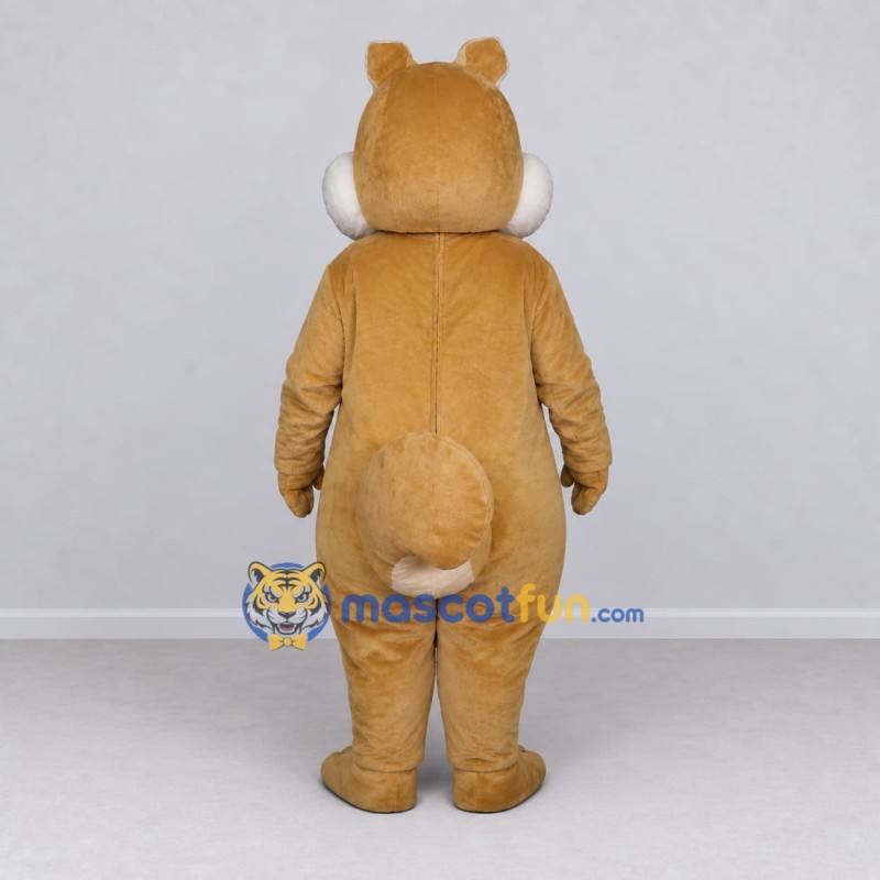 Custom Tan and White Squirrel Mascot Costume Adult Full Body Suit for Woodland Events Custom Tan and White Squirrel Mascot Costume Adult Full Body Suit for Woodland Events