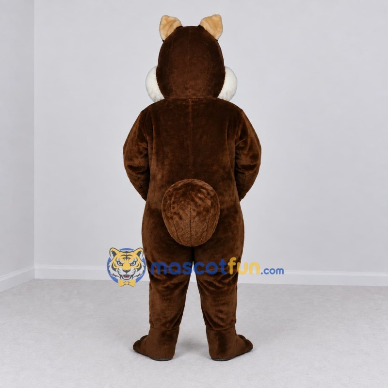Custom Dark Brown and White Squirrel Mascot Costume Adult Full Body Suit for Woodland Events