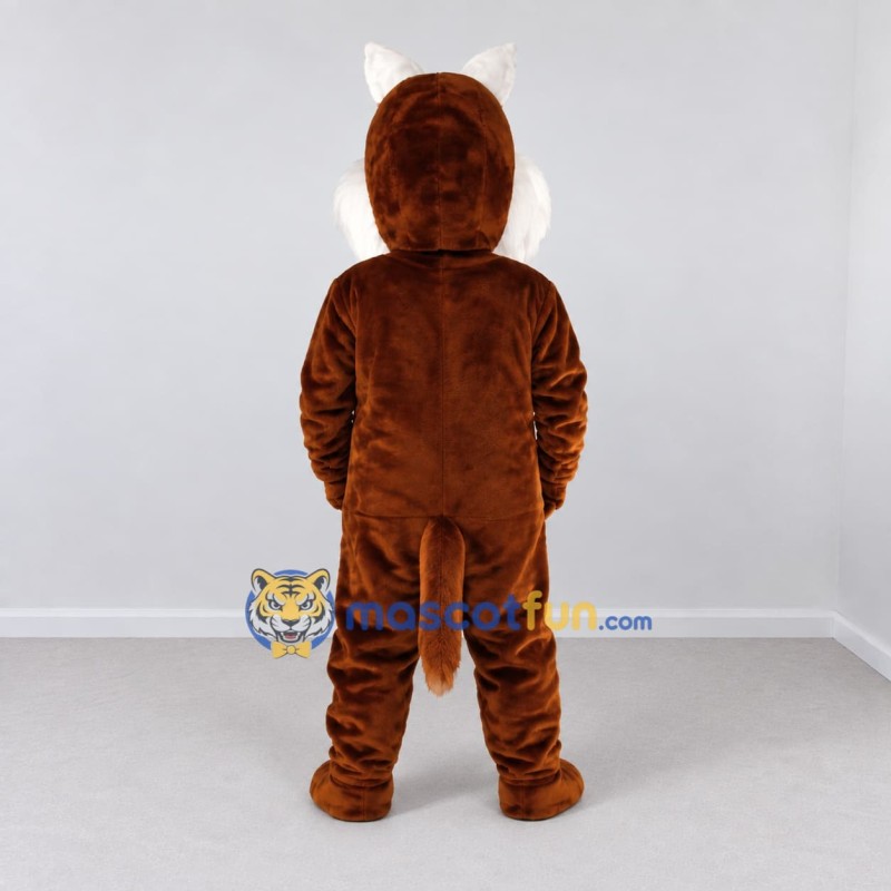Custom Brown and White Wolf Mascot Costume Adult Full Body Suit for Sports Events Custom Brown and White Wolf Mascot Costume Adult Full Body Suit for Sports Events