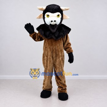 Custom Brown Black and White Bull Mascot Costume Adult Full Body Suit for Farm Events
