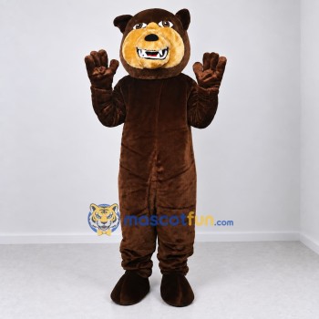 Custom Dark Brown and Tan Bear Mascot Costume Adult Full Body Suit for Sports Events Custom Dark Brown and Tan Bear Mascot Costume Adult Full Body Suit for Sports Events