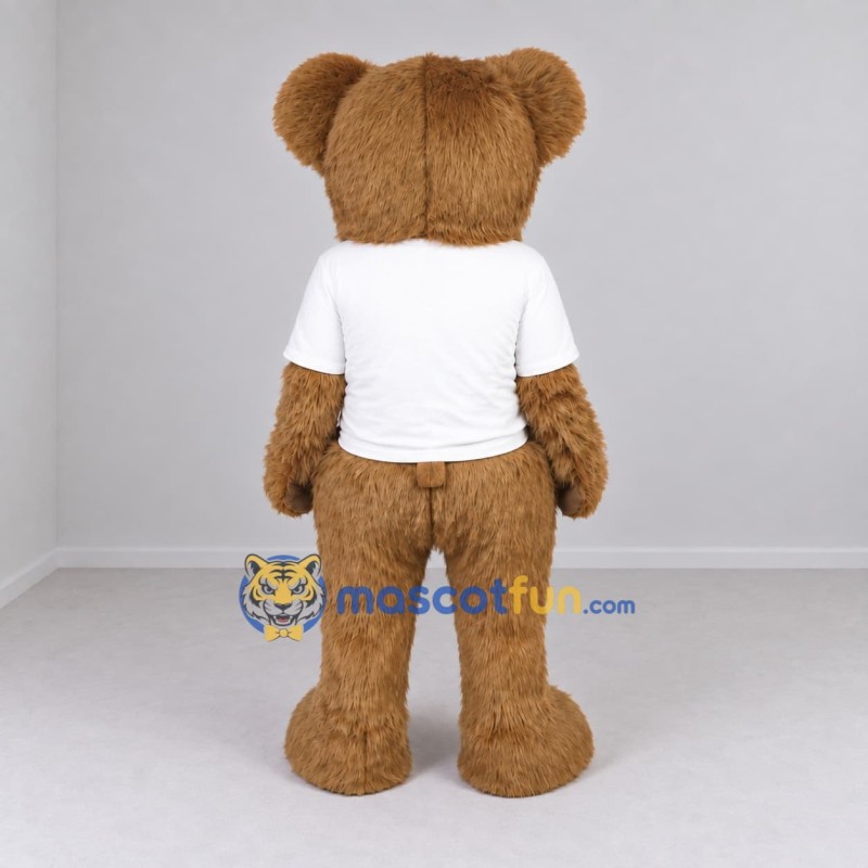 Custom Brown and White Bear Mascot Costume Adult Full Body Suit for School Events Custom Brown and White Bear Mascot Costume Adult Full Body Suit for School Events
