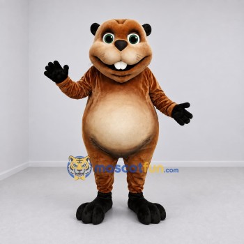 Custom Brown and Tan Hamster Mascot Costume Adult Full Body Suit for Children's Events