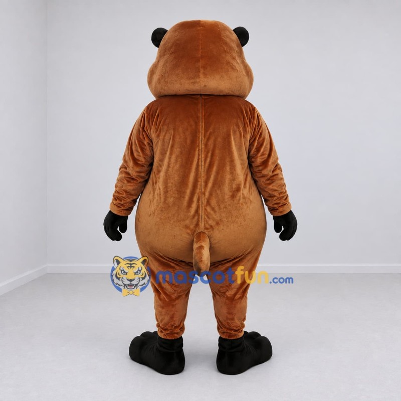 Custom Brown and Tan Hamster Mascot Costume Adult Full Body Suit for Children's Events Custom Brown and Tan Hamster Mascot Costume Adult Full Body Suit for Children's Events