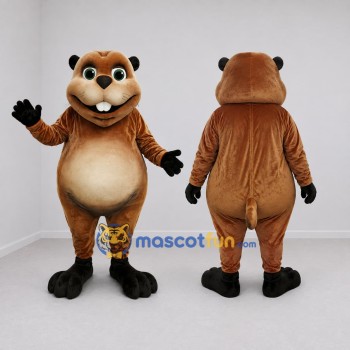 Custom Brown and Tan Hamster Mascot Costume Adult Full Body Suit for Children's Events