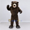 Custom Dark Brown and Cream Bear Mascot Costume Adult Full Body Suit for Sports Events