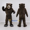 Custom Dark Brown and Cream Bear Mascot Costume Adult Full Body Suit for Sports Events