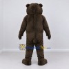 Custom Dark Brown and Cream Bear Mascot Costume Adult Full Body Suit for Sports Events