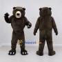 Custom Dark Brown and Cream Bear Mascot Costume Adult Full Body Suit for Sports Events