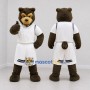 Custom Brown and White Bear Mascot Costume Adult Full Body Suit for Sports Events
