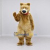 Custom Golden Tan and Red Bear Mascot Costume Adult Full Body Suit for Wildlife Events Custom Golden Tan and Red Bear Mascot Costume Adult Full Body Suit for Wildlife Events