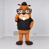 Custom Orange Brown and Black Beaver Mascot Costume Adult Full Body Suit for School Events Custom Orange Brown and Black Beaver Mascot Costume Adult Full Body Suit for School Events