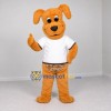 Custom Orange Brown and White Dog Mascot Costume Adult Full Body Suit for School Events Custom Orange Brown and White Dog Mascot Costume Adult Full Body Suit for School Events