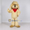 Custom Cream and Red Shaggy Dog Mascot Costume Adult Full Body Suit for Pet Events