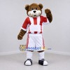 Custom Brown Red and White Bear Mascot Costume Adult Full Body Suit for Sports Events Custom Brown Red and White Bear Mascot Costume Adult Full Body Suit for Sports Events