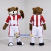 Custom Brown Red and White Bear Mascot Costume Adult Full Body Suit for Sports Events Custom Brown Red and White Bear Mascot Costume Adult Full Body Suit for Sports Events