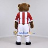 Custom Brown Red and White Bear Mascot Costume Adult Full Body Suit for Sports Events Custom Brown Red and White Bear Mascot Costume Adult Full Body Suit for Sports Events