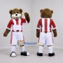 Custom Brown Red and White Bear Mascot Costume Adult Full Body Suit for Sports Events