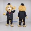 Custom Golden Tan and Black Tuxedo Lion Mascot Costume Adult Full Body Suit for Themed Events Custom Golden Tan and Black Tuxedo Lion Mascot Costume Adult Full Body Suit for Themed Events