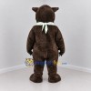 Custom Dark Brown and Green Bear Mascot Costume Adult Full Body Suit for Outdoor Events