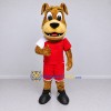 Custom Brown Red and White Dog Mascot Costume Adult Full Body Suit for Sports Events