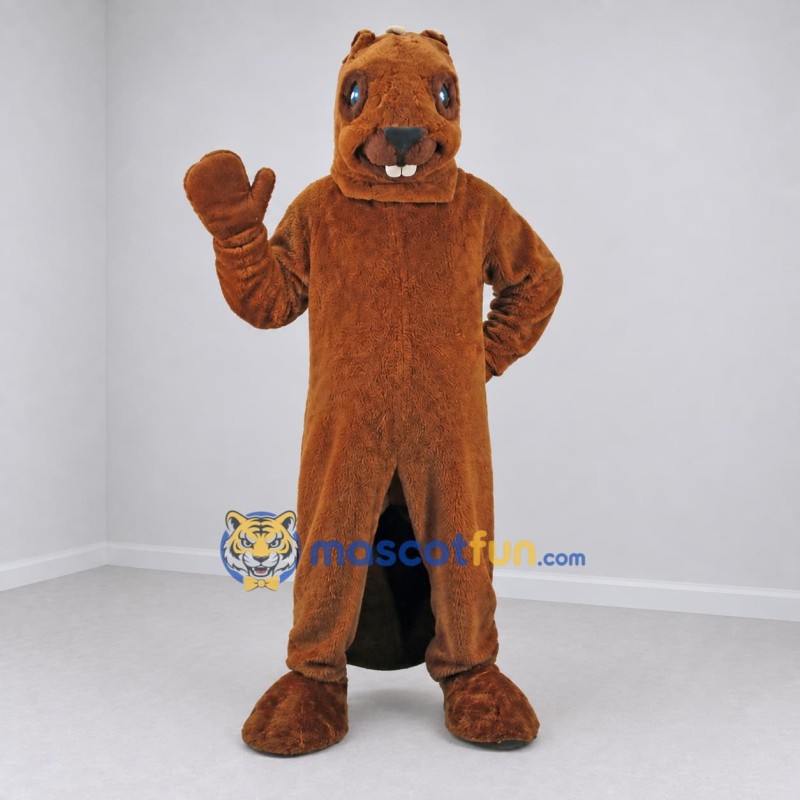 Custom Reddish Brown and Black Beaver Mascot Costume Adult Full Body Suit for Nature Events Custom Reddish Brown and Black Beaver Mascot Costume Adult Full Body Suit for Nature Events