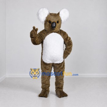 Custom Gray Brown and White Koala Mascot Costume Adult Full Body Suit for Wildlife Events
