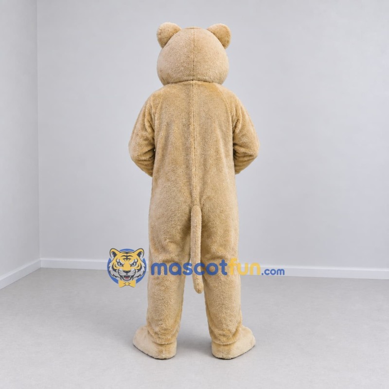 Custom Cream Cougar Mascot Costume Adult Full Body Suit for Wildlife Events