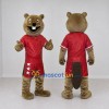 Custom Brown and Red Beaver Mascot Costume Adult Full Body Suit for Sports Events Custom Brown and Red Beaver Mascot Costume Adult Full Body Suit for Sports Events