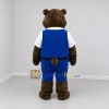 Custom Brown Blue and White Bear Mascot Costume Adult Full Body Suit for Themed Events