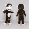 Custom Brown and White Monkey Mascot Costume Adult Full Body Suit for Children's Events Custom Brown and White Monkey Mascot Costume Adult Full Body Suit for Children's Events
