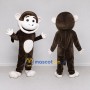 Custom Brown and White Monkey Mascot Costume Adult Full Body Suit for Children's Events