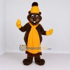 Custom Brown and Yellow Beaver Mascot Costume Adult Full Body Suit for Winter Events Custom Brown and Yellow Beaver Mascot Costume Adult Full Body Suit for Winter Events