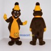Custom Brown and Yellow Beaver Mascot Costume Adult Full Body Suit for Winter Events Custom Brown and Yellow Beaver Mascot Costume Adult Full Body Suit for Winter Events