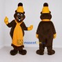 Custom Brown and Yellow Beaver Mascot Costume Adult Full Body Suit for Winter Events