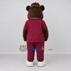 Custom Brown and Burgundy Doctor Bear Mascot Costume Adult Full Body Suit for Health Awareness Events Custom Brown and Burgundy Doctor Bear Mascot Costume Adult Full Body Suit for Health Awareness Events