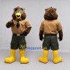 Custom Brown Tan and Green Ranger Owl Mascot Costume Adult Full Body Suit for Nature Events
