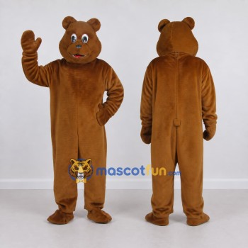 Custom Brown Teddy Bear Mascot Costume Adult Full Body Suit for Children's Events