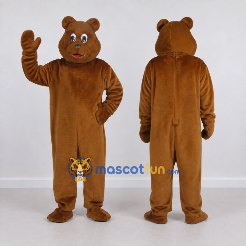 Custom Brown Teddy Bear Mascot Costume Adult Full Body Suit for Children's Events